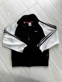 adidas トラックジャケット 黒/白　 【Mサイズ】