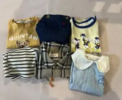 ベビー服　ロンパース　トップス　ズボン　80サイズ　まとめ売り　6点セット①