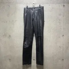 90's Vintage leather straight pantsのサムネイル