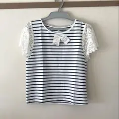 earth♡未使用 袖レースTシャツ