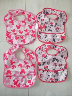 ディズニー お食事エプロン 4枚セット　ミニーマウス