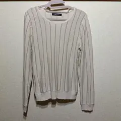 【INTERPLANET】 薄手長袖ニット ストライプ柄のサムネイル