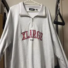 XLARGE ハーフジップ スウェット グレー XLサイズのサムネイル
