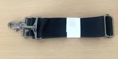 【未使用】ショルダーベルト　ストラップ　黒　シルバー金具付き