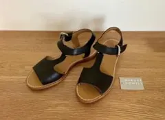 MARGARET HOWELL レザーサンダル 25.0cm ブラックのサムネイル