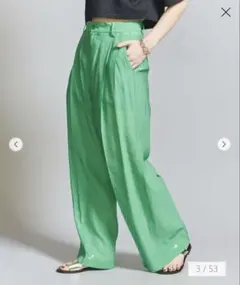美品！BEAUTY&YOUTH シアー タックパンツ