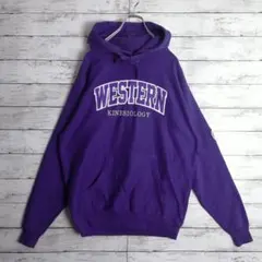 【超希少】ヴィンテージ カレッジロゴ アーチロゴ パーカー 刺繍 古着