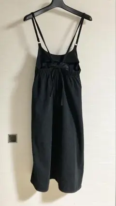 Hudson honey ロングワンピース 黒ベロア　リボン
