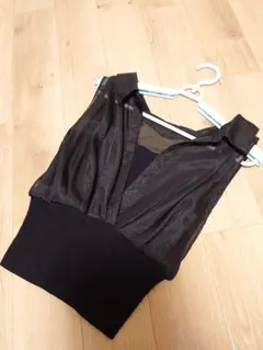 スナイデル　SNIDEL シースルー ノースリーブトップス　 黒　新品未使用