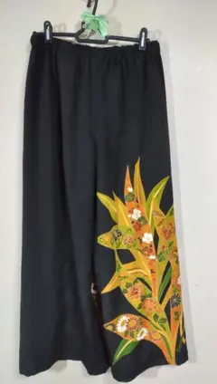 留袖リメイクワイドパンツ