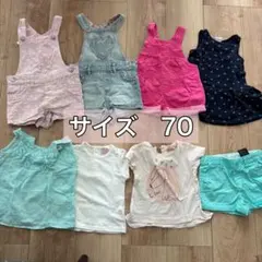 サイズ　70 女の子　春夏　服　まとめ売り　サロペット