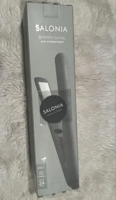 【新品未使用】　サロニア スムースシャイン ストレートアイロン グレー