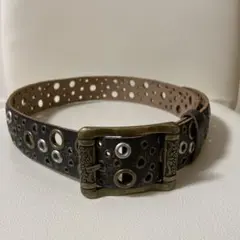 穴あきデザイン レザーベルト