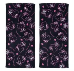 新品未使用品‼️ハローキティ♡Kitty ブラックキティ フェイスタオル 2