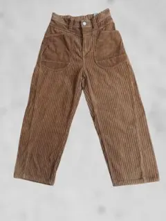 ブラウン コーデュロイ ストライプパンツ