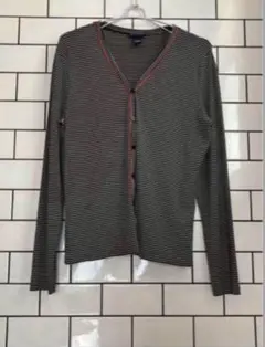 【ANN TAYLOR】ストライプ Vネック カーディガン 長袖！のサムネイル