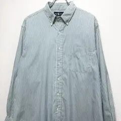 【ポニー無し】90s ラルフローレンRalphLauren ストライプシャツ 緑