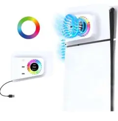 PS5 Slim用冷却ファン 自動温度検知PS5 Slim用側面放熱