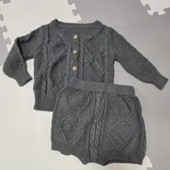 ケーブル編み⟡セットアップ グレー