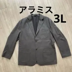 ARAMIS ジャケット　ダークグレー　AR- 3L タグ付　未使用　大きい アラミス】メンズジャケット ポケット付き ダークブラウン Lサイズ
