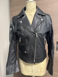 UNITED TOKYO ブラック レザー ライダースジャケット