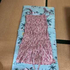花柄 サロペット ショートパンツ Sサイズのサムネイル