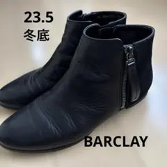 【テン様】BARCLAY バークレー　黒　ショートブーツ　23.5 冬底