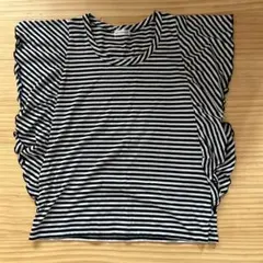 a.v.v standard フリル袖ストライプTシャツ