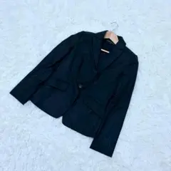 INDIVI テーラードジャケット ピンストライプ ウール混 キレイめ キャリア