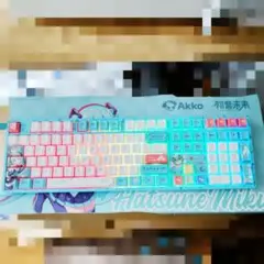 Akko初音ミク 桜ミク コラボゲーミングキーボード マウスパッドセット