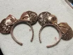 ディズニーランド　カチューシャ　ピンクゴールド 2個セット