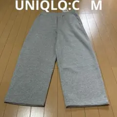 新品未使用ユニクロシーUNIQLO:CスウェットワイドパンツメンズMグレー