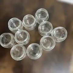 クリアガラス瓶 10個セット 約6cm 蓋あり