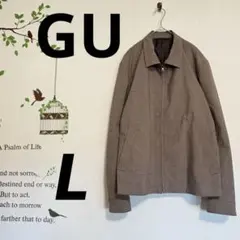 ジーユー /ジップアップ ブルゾン チェック柄 メンズL