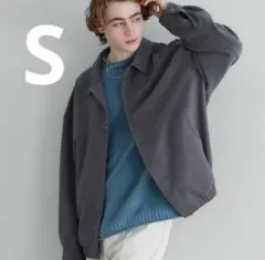 ETELIO ショート丈ブルゾン 短丈 チャコールグレー Sサイズ