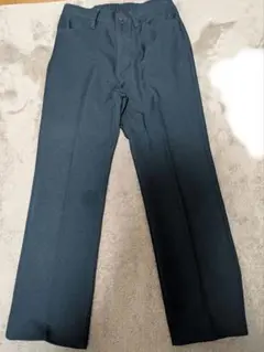 GU センタープレスストレートパンツ メンズ ダークグリーン S