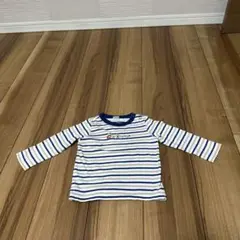 Miki House ストライプ長袖Tシャツ