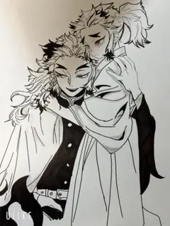 煉獄杏寿郎A4手書きイラスト