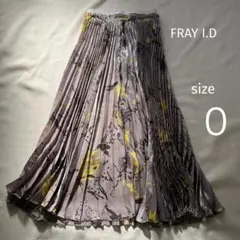 【美品】フラワー　プリーツ　ロングスカート　FRAY I.D フレイ アイディー
