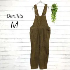 Denifits　オーバーオール　コーデュロイ　M　ダークブラウン　綿100%