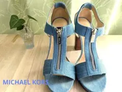 奈*里様 最値下げ中・美品❤ MICHAEL KORS デニムブルー ハイヒール