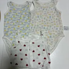 ベビー肌着 3枚セット 70cm UNIQLO、西松屋