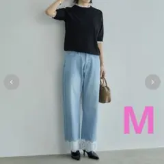 しまむら裾レースデニムパンツ　田中里奈　mysacloset ジーパンジーンズM