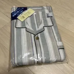 紳士用綿混スムースパジャマアジャスター付きライトグレーL