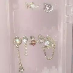 ピアス ピンク ゴールド片耳用 まとめ売り セット ハート 月 惑星 20G