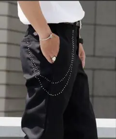 美品 キムタク同型同色 HTC×Dickies 874 Wチェーンスタッズパンツ