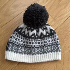 新品未使用　COMME CA ISM フェアアイル柄 ニット帽