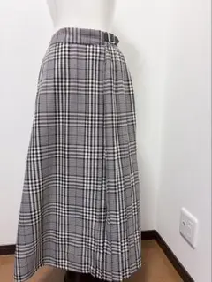 チェック柄 スカート ベルト付き