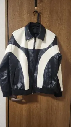 ストライプデザイン レザージャケット