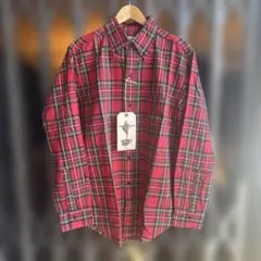 SASSAFRAS グリーンタータンチェック ボタンダウンシャツ L 新品未